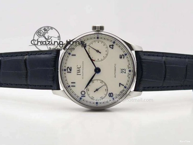 MIROTIME 0711 EasyCare Portuguese Real PR IW500705 ZF 1:1 Best Edition On Blue Leather Strap A52010 V 7310